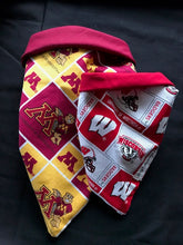 Extra Large dogfandana- all dogfandanas are reversible with team pattern and coordinating solid color fabric